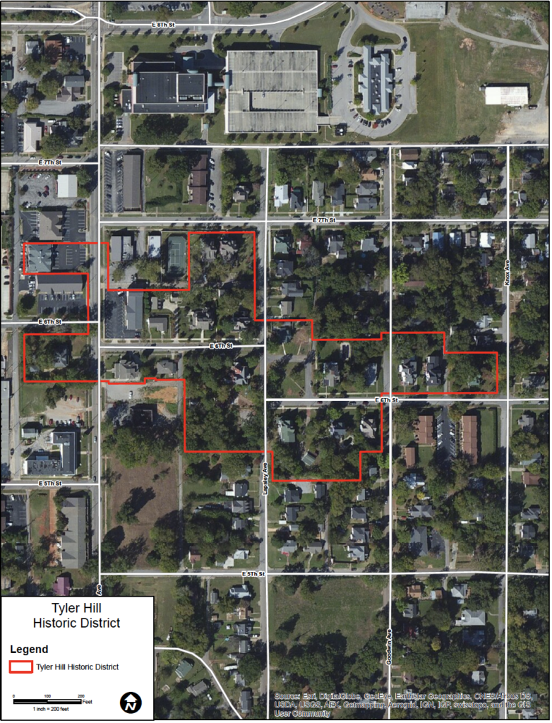 historic Tyler hill map