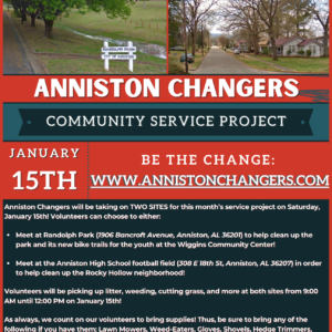 Anniston Changers Flyer Randolph Park & Rocky Hollow 01.15.22-2