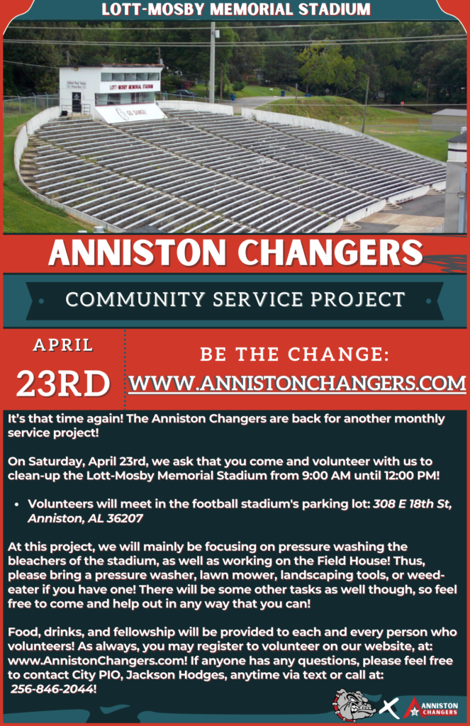 Anniston Changers Flyer Lott-Mosby Memorial Stadium 04.23.22