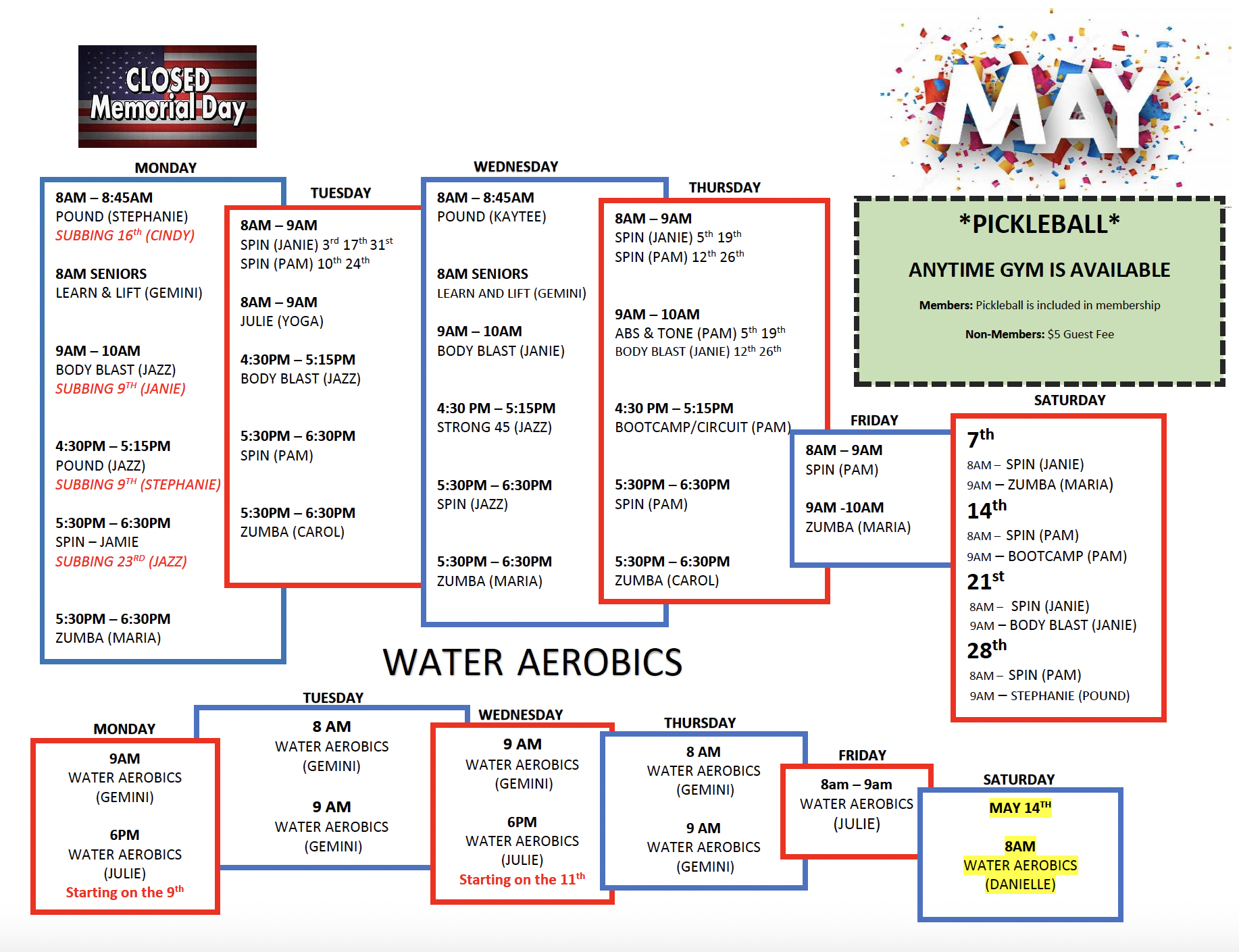 May 2022 Activities_Aquatic Center