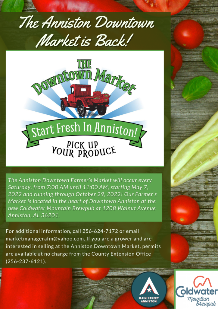 The Anniston Downtown Market is Back!