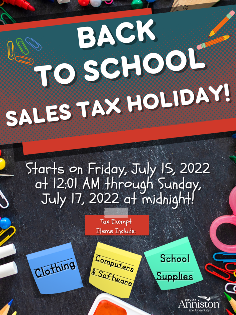 School Sales Tax Holiday