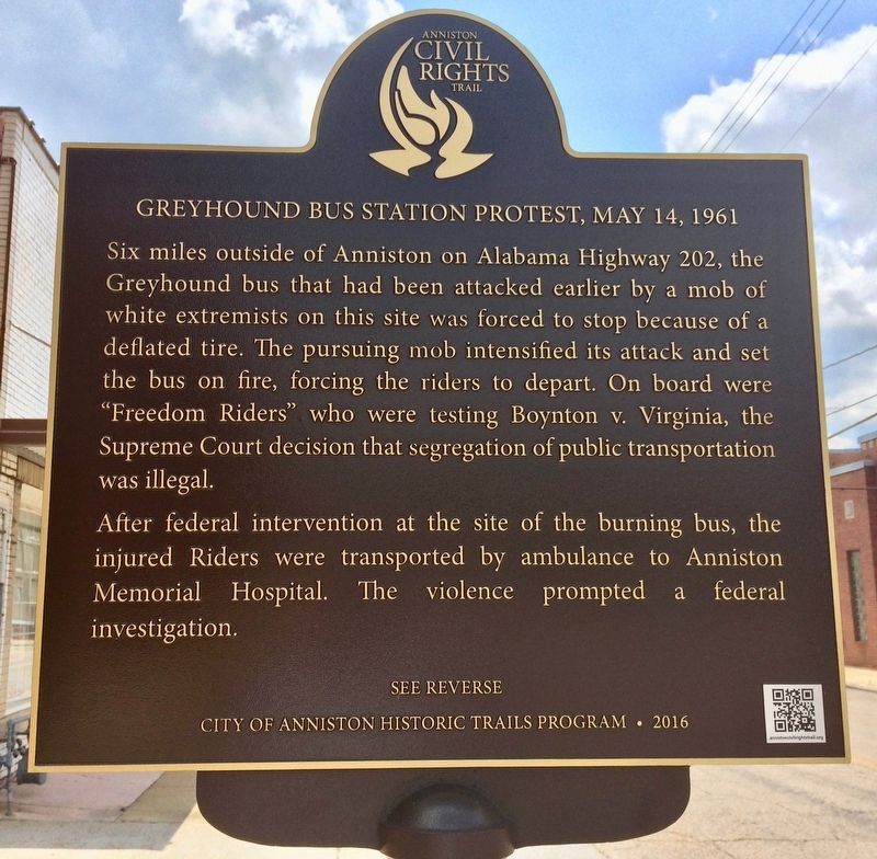 Greyhound Bus Station Marker (Back)