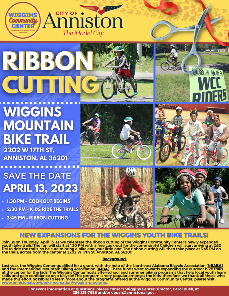 City of Anniston Ribbon Cutting Wiggins Bike Trails 4.13.23